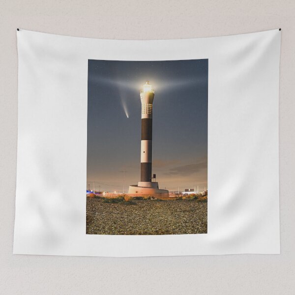 Item preview, Dungeness lighthouse comet NEOWISE designed and sold by rogerstanger.