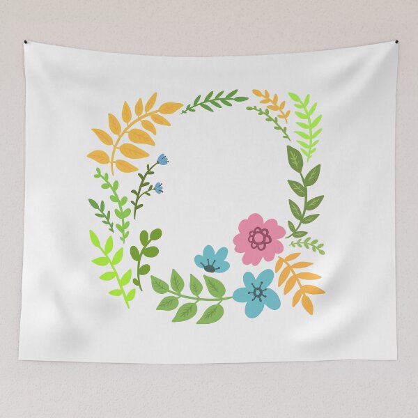 Item preview,  Frame made of flowers and leaves. Bright digital illustration. designed and sold by Yovin11.