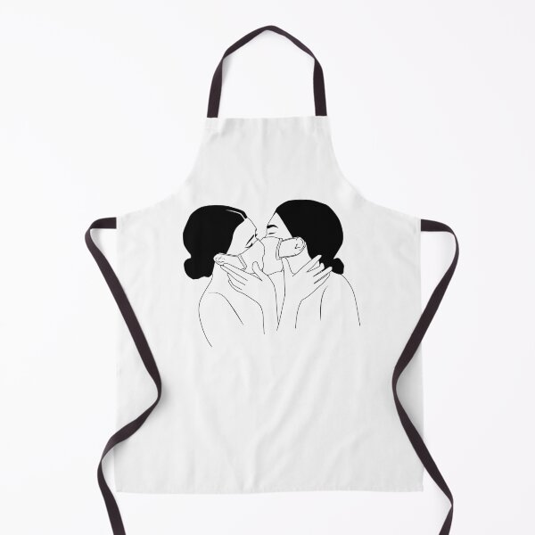 Item preview, Corona mask 2020 kiss lesbian pride girls line art designed and sold by FridaaErikssson.