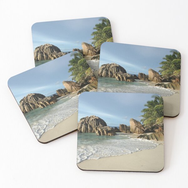 Aperçu de l'œuvre Plage paradisiaque Anse Patates aux Seychelles, La Digue créée et vendue par AniSolanni.