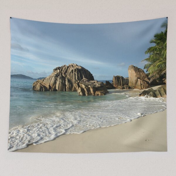 Aperçu de l'œuvre Plage paradisiaque Anse Patates aux Seychelles, La Digue créée et vendue par AniSolanni.