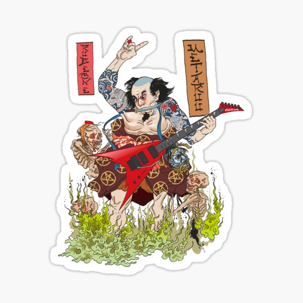 Metaruu! - Feudal Samurai Metalhead Sticker