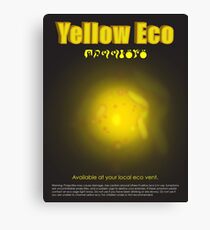 Yellow Eco Canvas Print