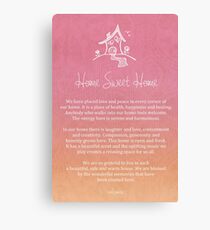 Affirmation - Home - Multiple People Canvas Print