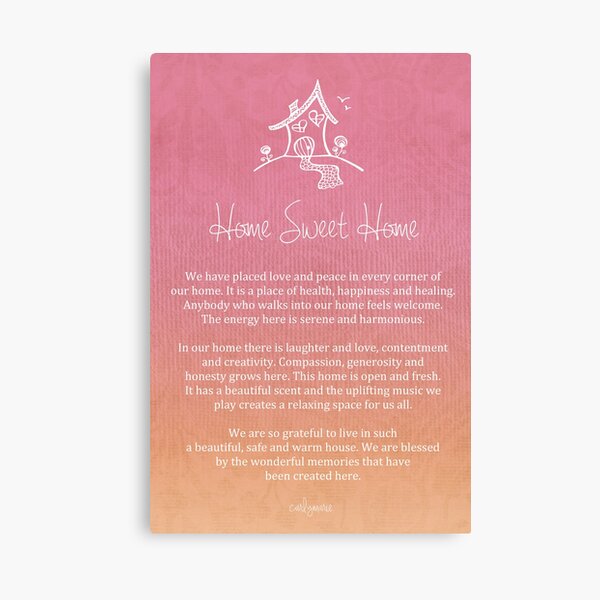 Affirmation - Home - Multiple People Canvas Print
