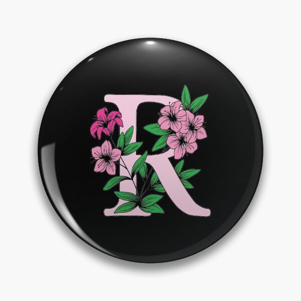 Item preview, Letter R Aesthetic Floral Design designed and sold by MariaMacioca.