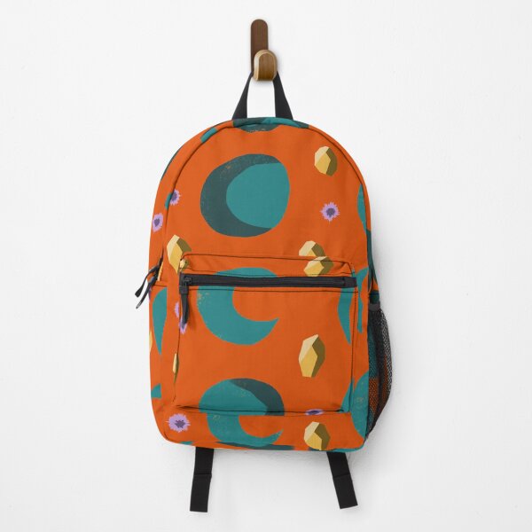 Item preview, green moons on orange sky designed and sold by Pacesyte.