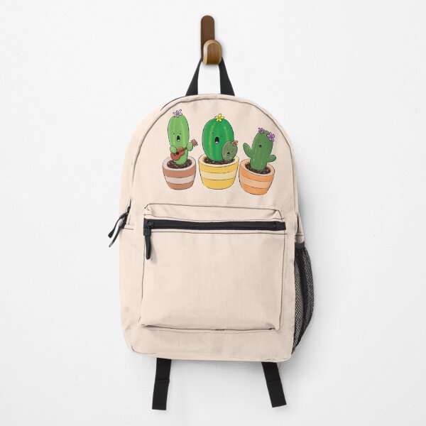 Item preview, Cute cactus trio singing cartoon illustration designed and sold by FrogFactory.