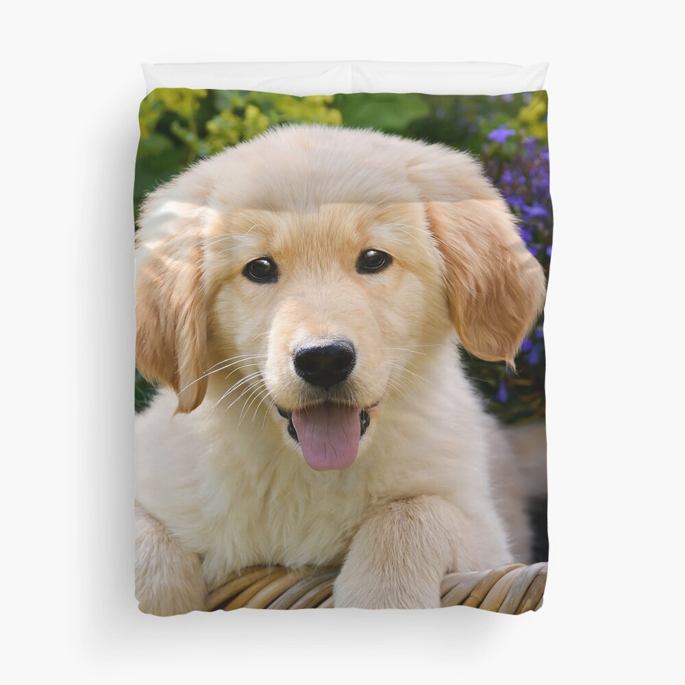 Charming Goldie Puppy Duvet Cover for Sale by Katho Menden