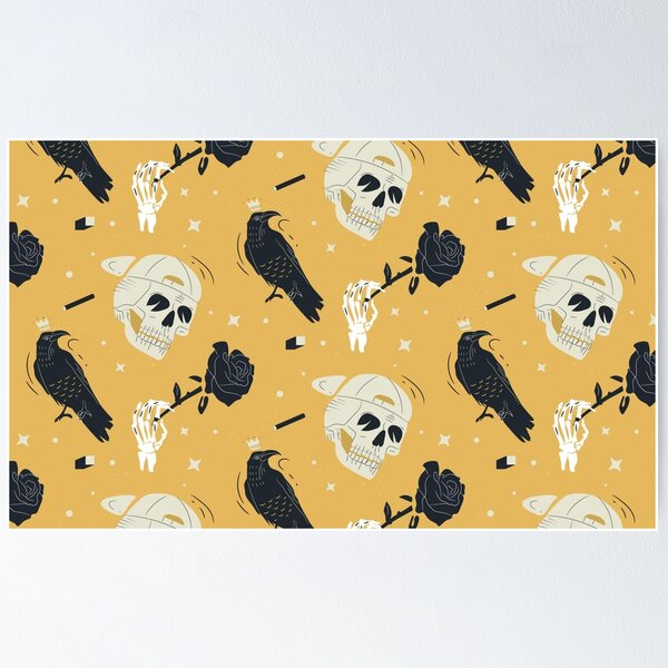 Item preview, Skulls & Crows | Halloween Themed Pattern designed and sold by KauzSL.