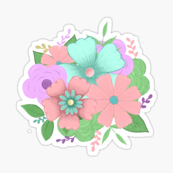 Item preview, Buoquet of pastel flowers designed and sold by PagesbyMags.