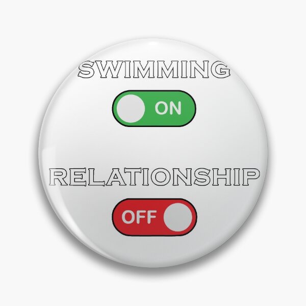 Item preview, Swimming ON relationship OFF designed and sold by Catsloversdotme.