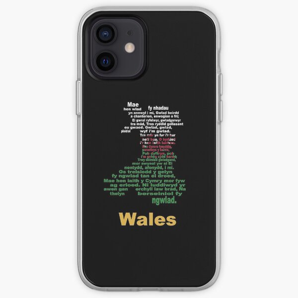 (Anthem + flag + map) = Wales iPhone Soft Case