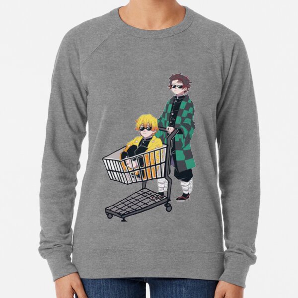 tanjiro and zenitsu in a supermarket Lightweight Sweatshirt