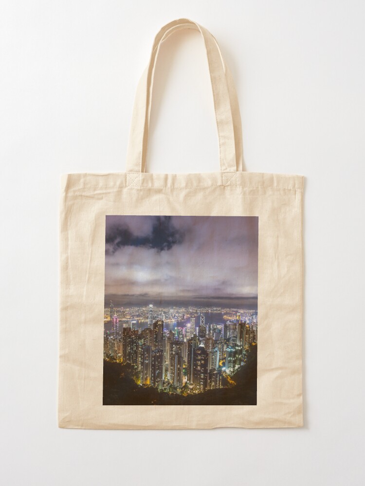 HK Skyline Canvas Totebag
