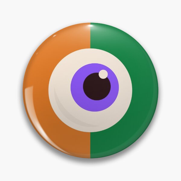 Item preview, Green Orange Stripe Purple Eye designed and sold by Sunny Collections.