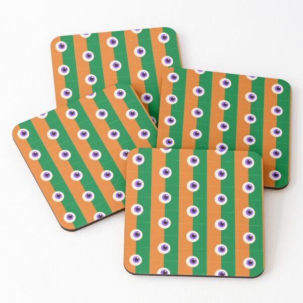 Item preview, Green Orange Stripe Purple Eye designed and sold by Sunny Collections.
