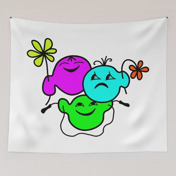 Item preview, Three colored, cartoon children. GIFT for baby Sticker, T-shirt, phone case designed and sold by Galina Kostyaeva.