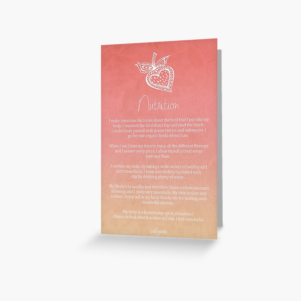 Affirmation - Nutrition Greeting Card