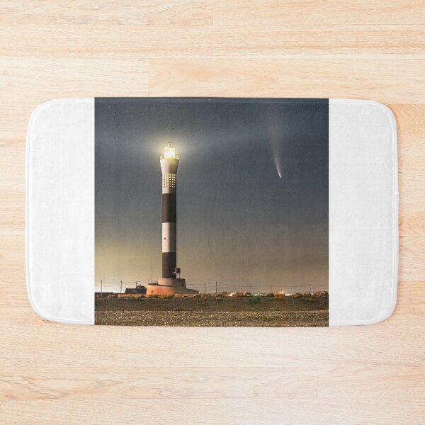 Item preview, Dungeness lighthouse NEOWISE comet and stars designed and sold by rogerstanger.
