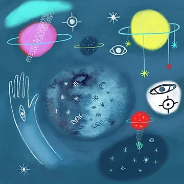 Artwork thumbnail, Cosmos pattern by Rachel Oldfield