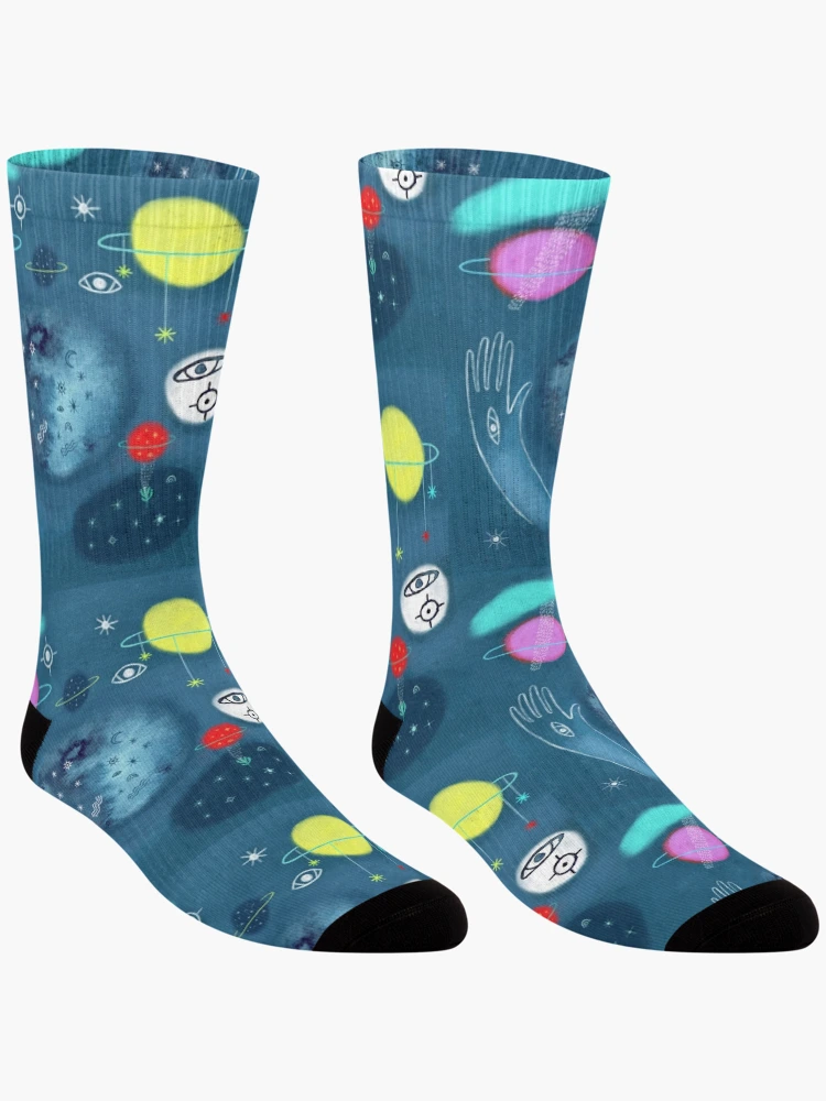 Thumbnail 3 of 5, Socks, Cosmos pattern designed and sold by Rachel Oldfield.