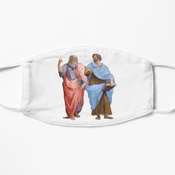 Plato and Aristotle Flat Mask