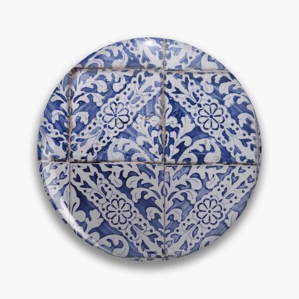 Item preview, Blue and white marble tiles designed and sold by bekindclothing-.