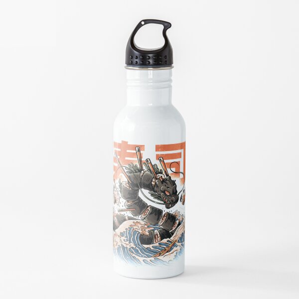 El dragón negro del sushi Botella de agua