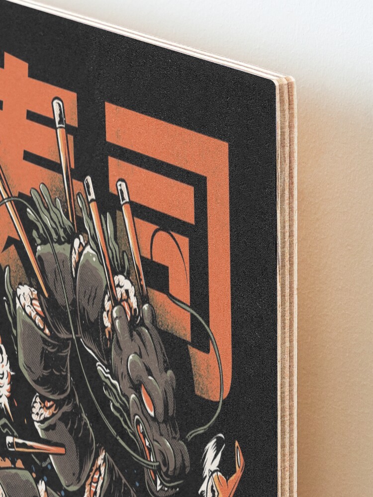 Alternate view of The Black Sushi Dragon Mounted Print