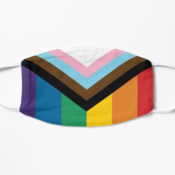Philadelphia Rainbow Pride Flag (Proud LGBTQ+ Community Pride Flag) Flat Mask