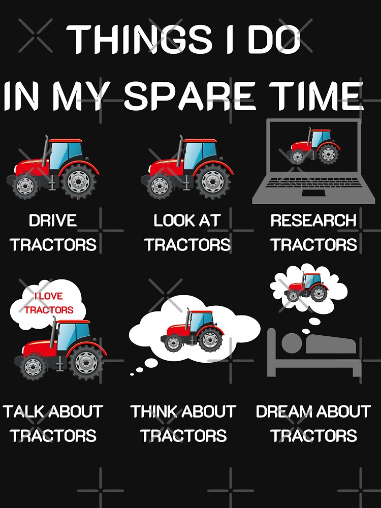 Thumbnail 7 of 7, Essential T-Shirt, THINGS I DO IN MY SPARE TIME TRACTOR Gift for dad funny farmer gift for farming lover designed and sold by ZakDzGeek.
