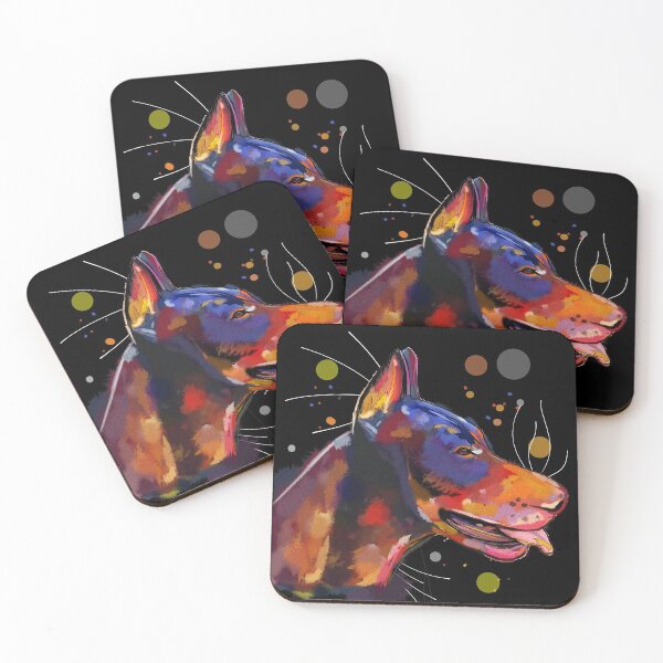 Artikelvorschau, Dobermann Wasserfarben Hund Hundebesitzer Motiv entworfen und verkauft von redshirtz.