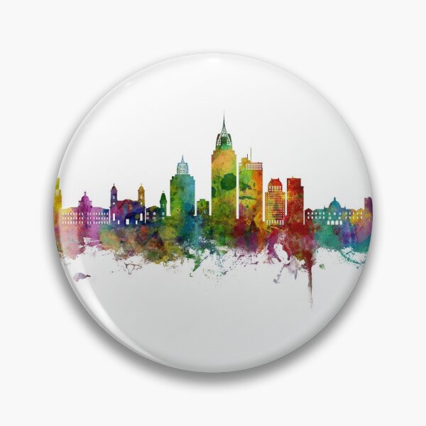 Item preview, Mobile Alabama Skyline designed and sold by ArtPrints.