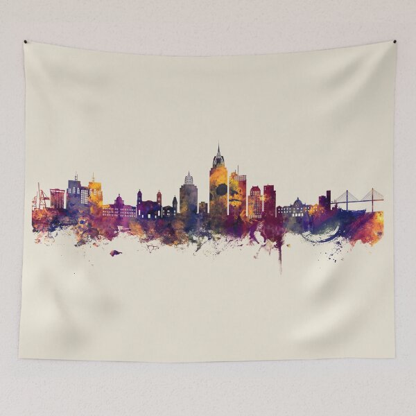 Item preview, Mobile Alabama Skyline designed and sold by ArtPrints.