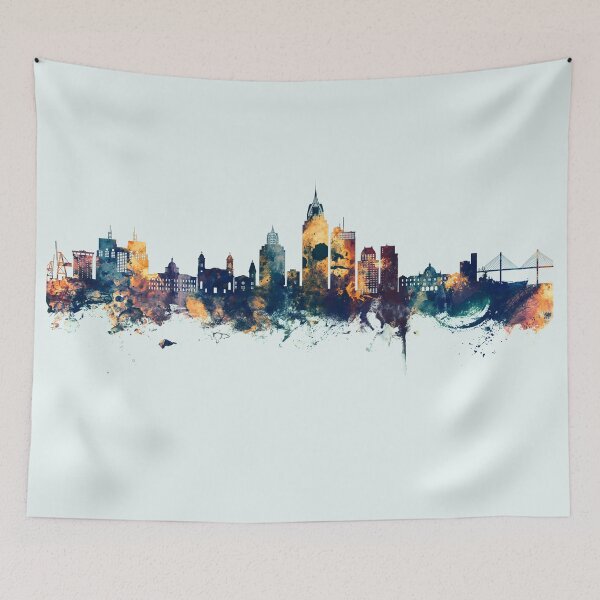 Item preview, Mobile Alabama Skyline designed and sold by ArtPrints.