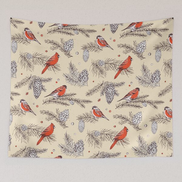 Artikelvorschau, Weihnachten Vogel Ornithologie Muster Geschenk entworfen und verkauft von Patterntastic.