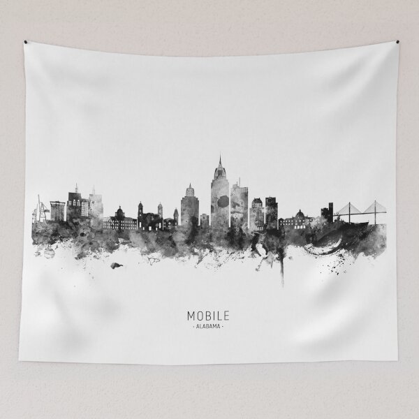 Item preview, Mobile Alabama Skyline designed and sold by ArtPrints.