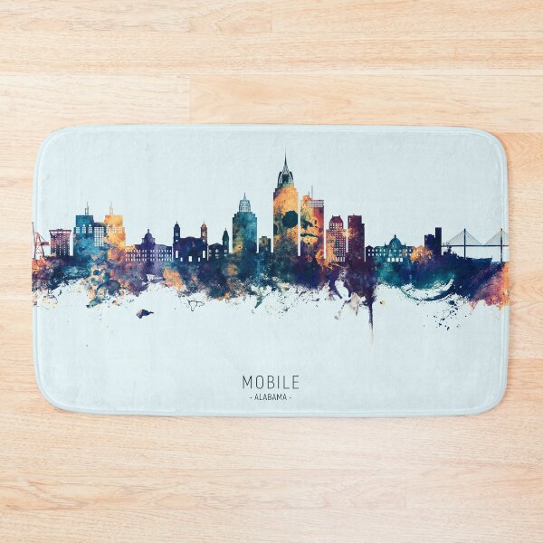 Item preview, Mobile Alabama Skyline designed and sold by ArtPrints.