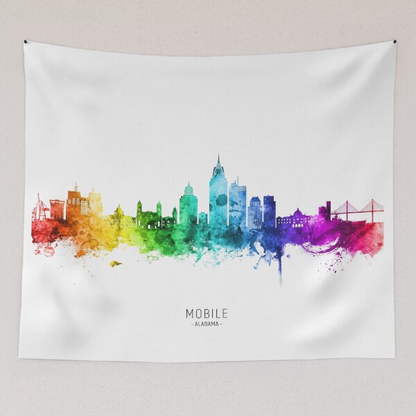 Item preview, Mobile Alabama Skyline designed and sold by ArtPrints.