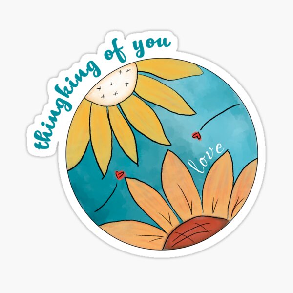 thinking of you - love Sticker