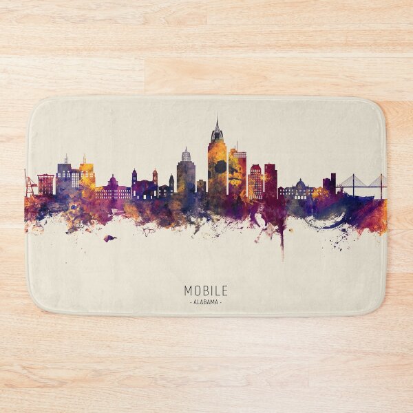 Item preview, Mobile Alabama Skyline designed and sold by ArtPrints.