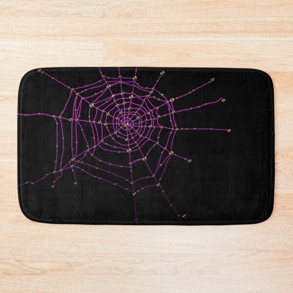 Item preview, Gothic spider web purple glitter Halloween cobwebs gold rhinestones glamor goth designed and sold by GlamourChick.