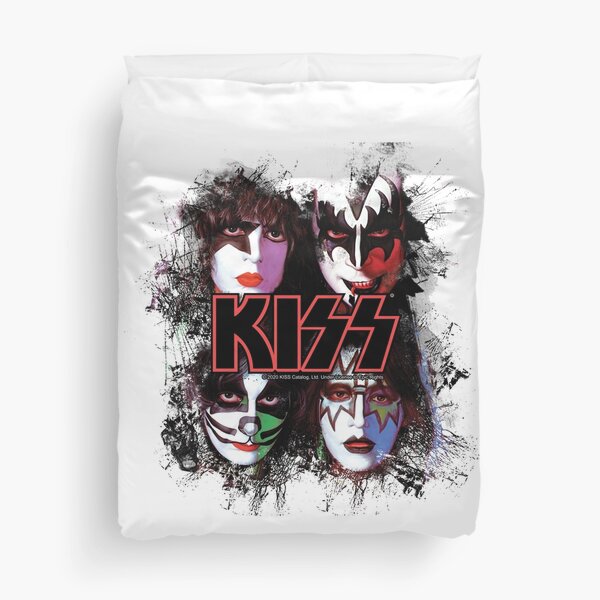 KISS ® the Band - Effet de pinceau Tous les membres Faces Housse de couette