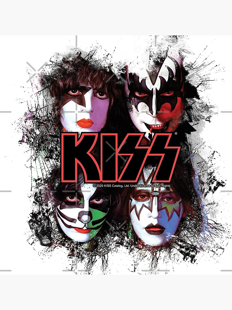 KISS ® the Band - All Members Faces brush effect
