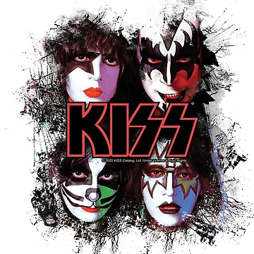 KISS ® the Band - All Members Faces brush effect