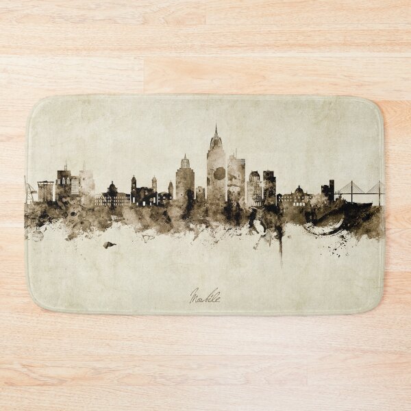 Item preview, Mobile Alabama Skyline designed and sold by ArtPrints.