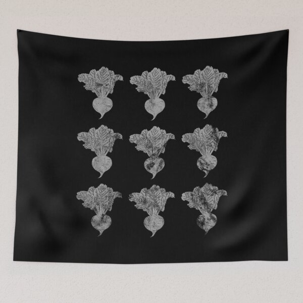 Item preview, Distressed Beet Farmer - B&W Veggie Pattern - Nutritionist designed and sold by DeWinnes.