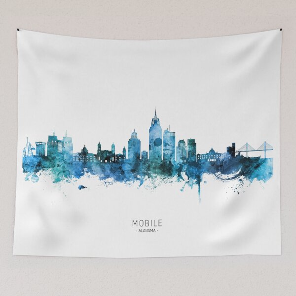 Item preview, Mobile Alabama Skyline designed and sold by ArtPrints.