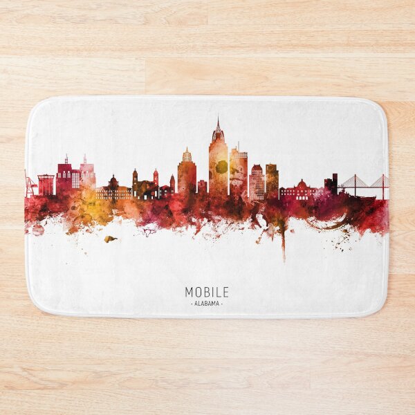 Item preview, Mobile Alabama Skyline designed and sold by ArtPrints.